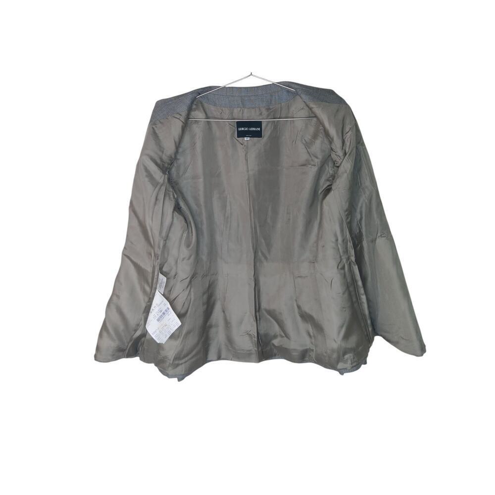 Giorgio Armani Gray Wool Silk Blend Jacket Blazer Size 46 (US 12) Made in Italy - Picture 4 of 16